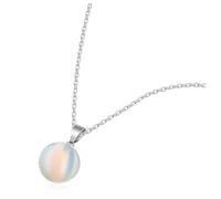 DOITOOL Collier en pierre de lune pour femme avec pendentif élégant avec boîte, design minimaliste pour mariages et occasions spéciales, superbe collier plastron à breloques en pierre de lune, couleur