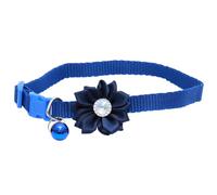 DOITOOL Collier pour Chat et Chien Bleu avec Fleur Créative et Grelot Réglable et Pratique Accessoire Mignon pour Animaux de Compagnie