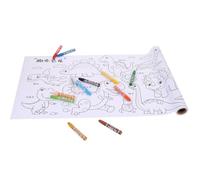 DOITOOL Coloriage Géant pour Garçon Fille avec Crayons de Cire Papier Dessin Autocollant Mural Facile à Coller et Décoller Activité Créative pour Filles et Garçons