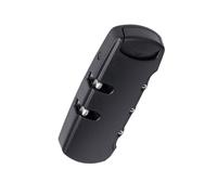 DOITOOL Combinaison pour Valises Portable en Abs Noir 3 Cadrans, Serrure à Code pour Déverrouillage Douanier, pour Bagages et Paquet à Dos