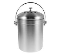 DOITOOL Composteur de Cuisine d'intérieur 5L en Acier Inoxydable avec Couvercle, bac à Compost inodore avec Filtre à Charbon pour Les épluchures de Fruits et légumes