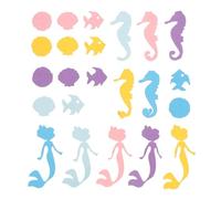 DOITOOL Confettis Décoratifs Sirène 300 Pièces Multicolores pour Fête Mariage Anniversaire, Confettis Artisanaux Colorés pour Décoration Table et Événements Festifs