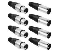 DOITOOL Connecteur XLR à Souder 3 Broches Mâle et Femelle en Alliage de Zinc, Lot de 20 Set de Pièces, Prise Audio Professionnelle pour Microphone et Équipement D’Enregistrement