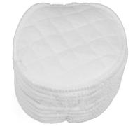 DOITOOL Couleur Blanc en Coton 12 Couches Absorbants et Anti-fuite 10 Coussinets D'allaitement Lavables Design Simple et Élégant pour Maternité et Allaitement