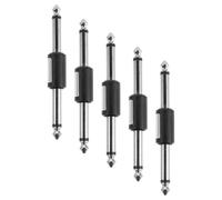 DOITOOL Coupleurs Droits Argentés et 6,35mm Lot de 5 pour Design Gain de Place, Compatibilité pour Pédalier et Pratique Quotidienne pour Pédale Effet Guitare Électrique Pédalier Pratique