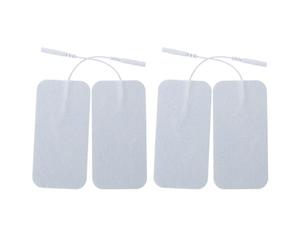 DOITOOL Coussinets de Gel Auto-adhésifs pour Électrostimulateur, 4 Pièces, sans Latex, Soulagement, Pré-câblés pour Thérapie Musculaire