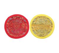 DOITOOL Coussins Tapis Rituels Simples Bouddhistes Lot de 2 pour Bols Chantants en Coton Léger et Portable pour Bols Sonores