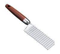 DOITOOL Couteau à Vagues en Acier Inoxydable Argenté Lame Ondulée pour Coupe-frites Ondulées Rapide et Tranchante, Outil Cuisine pour Pommes de Terre et Légumes