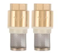 DOITOOL crépine de pompe avec clapet anti-retour vanne unidirectionnelle en laiton lot de 2 filetage intérieur 1/2 pour pompe à eau et irrigation de jardin avec filtre perforé