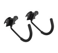 DOITOOL Crochet de Vélo Support Mural Sécurisé et Gain de Place 2 Pièces en Acier Noir Caoutchouc pour Rangement de Vélo de Montagne au Garage la Maison
