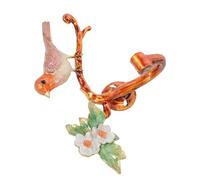 DOITOOL Crochet Décoratif Mural Oiseau et Fleur en Alliage D'aluminium | Motif Branche Vintage, Style Campagne Française, pour Couloir et Salon, Garde Clés et Paquet Près