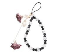 DOITOOL Crystal Flower Beaded Short Phone Strap Wrist Lanyard Lost Pendant For Phone Accessories And Bags And Lightweight Design Couleur Aléatoire