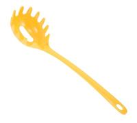 DOITOOL Cuillère à Spaghetti Jaune et Or en Plastique Non Toxique, Ustensile la Cuisine Polyvalent Passoire Intégrée, Cuillère à Trous pour Cuisson et Égouttage des Pâtes, pour Wok