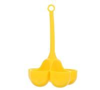 DOITOOL Cuiseur à Œufs en Silicone Jaune, Support Réutilisable Résistant Four et Micro-ondes pour Cuisson Vapeur D'œufs Pochés à Domicile