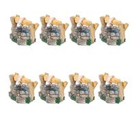 DOITOOL Décor Miniature de Puits en Résine Style Antique 8pcs pour Décoration de Jardin et Accessoires pour Maison Miniature DIY Art