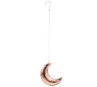 DOITOOL Décoration Lune Disco Suspendue 15 Cm en Verre Rose Doré Vintage Effet Réfléchissant pour Fête Rétro Salle De Danse Années 80 Accessoire Lumineux Suspendu