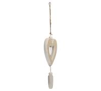 DOITOOL Décoration Suspendue en Bois de Cœur Pendentif Artisanal pour Maison Accessoire Décoratif Intérieur Ornement Suspendu Rustique pour Mariage 1 Pièce en Bois Naturel