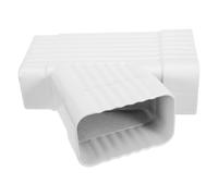 DOITOOL Déflecteur de Gouttière en Alliage D’aluminium, Raccord Coudé | Évacuation des Eaux Pluviales, Branche Inclinée à Trois Connexions, 16,20x8,50x5,50cm, Blanc