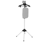 DOITOOL Défroisseur Vapeur Support Pliable en Alliage D'aluminium et Tissu, Étendoir à Repasser Suspendu au Sol Planche Intégrée, Hauteur Réglable de 90 à 160cm