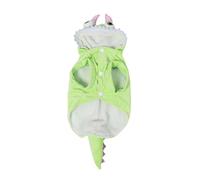 DOITOOL Déguisement Dinosaure pour Petit Chien 4-5 Kg Sweat à Capuche Confortable en Tissu Doux Costume Ludique pour Animaux pour Fêtes Cosplay et Séances Photo