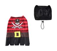 DOITOOL Déguisement Pirate pour Chien Chapeau en Tissu Costume de Cosplay Halloween Amusant Taille L Vêtements de Transfiguration Confortables pour Animaux Tenue Festive Originale et