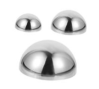 DOITOOL Demi-sphère Miroir Polie en Acier Inoxydable Creuse 3 Pièces 51mm, 90mm, 150mm Décoration Intérieure Et Extérieure Boule Décorative Effet Miroir Résistante à La Corrosion