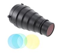 DOITOOL Diffuseur De Flash pour Tube en Alliage Daluminium Kit De Tubes Grille en Nid Dabeille Et Filtres Accessoires De Photographie Universels