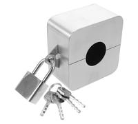 DOITOOL Dispositif de Verrouillage de Vanne en Acier Inoxydable 304, Serrure de Robinet Extérieur pour Poignées 1,5 à 3 Pouces, Protection Antivol pour Robinets de Jardin, Compatible