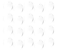 DOITOOL Disques Ronds Matériau Résistant aux Rayures Lot de 20 en Acrylique Transparent Blanc Épaisseur 7,5cm pour Création de Porte-clés et Projets de Bricolage