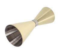 DOITOOL Doseur Cocktail Double Tête Acier Inoxydable Doré Mesureur Précis avec Échelle Intérieure pour Bar Professionnel Outil Robuste et Élégant pour Barman