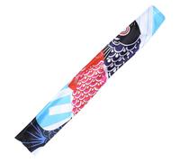 DOITOOL Drapeau Mural Koinobori Japonerie 140 Cm Rouge et Noir pour Décoration Maison et Jardin, Bannière D'été en Satin Réutilisable, Ornement Traditionnel Extérieur Intérieur