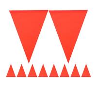 DOITOOL Drapeaux de Sécurité pour Bicyclette et Scooter en PVC Rouge 10 Pièces, Forme Stylée et Couleurs Vives pour Garçon et Filles