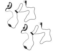 DOITOOL Écouteurs Oreillette pour Radio Design Simple Plastique Noir Conversation Privée et Utilisation sans Mains Lot de 2 pour Bruyants et Terrains Montagneux