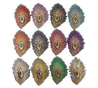 DOITOOL Écussons Brodés à Sequins 12 Pièces Multicolores 1-2 Cm, Patchs Autocollants pour Vêtements Diy, Décoration Couture Créative pour Paquet, Accessoires Artisanaux Couleur Aléatoire