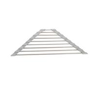 DOITOOL Égouttoir Triangulaire Inoxydable Enroulable pour Évier Support Rangement Cuisine Stable et Anti- Sèche Vaisselle et Porte-éponge Drainage Rapide pour Ustensiles de Cuisine