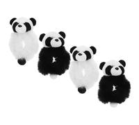 DOITOOL Élastiques à Cheveux et Faciles à Utiliser Panda en Peluche Lot de 4 Accessoires Cheveux Adorables pour Partager Amis pour Femmes et Filles