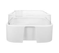 DOITOOL Enclos Tortue Extérieur en Plastique Blanc avec Plateforme Intégrée pour Bains de Soleil et Couvercle Sécurisé, pour Petits Espaces et Entretien Facile