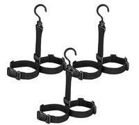 DOITOOL Ensemble 3 Pièces D'étagères à Chaussures Suspendues Sangles Réglables Noires, Séchoir Multifonction pour Bottes de Pêche et Bottes de Pluie, Porte-Chaussures Robuste