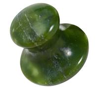 DOITOOL Ensemble Chauffe-pierres de Massage en Pierre de Jade Vert, Outil de Grattage Visage Ergonomique de Champignon, Massage Cou Corps Bureau