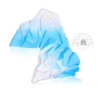 DOITOOL Ensemble de 3 Miniatures Arctiques en PVC Igloo, Iceberg et Maison de Glace, Décoration Polyvalente pour Micro-paysages et Vitrines de Bureau