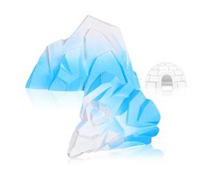 DOITOOL Ensemble de 3 Miniatures Arctiques en PVC Igloo, Iceberg et Maison de Glace, Décoration Polyvalente pour Micro-paysages et Vitrines de Bureau