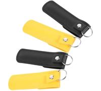 DOITOOL Ensemble de 4 Kits Nettoyant Auriculaire en Acier Inoxydable Manche en Pu, Accessoire Pratique pour Élimination du Cérumen et Massage de L'oreille