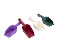 DOITOOL Ensemble de 4 Pelles à Terre en Plastique Petite Taille, Couleurs Vert, Violet, Rouge Foncé et Blanc, Pelle de Jardin Légère et Ergonomique pour Creuser, Transplanter,