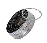 DOITOOL Ensemble de 6 Emporte-Pièces Ronds en Acier Inoxydable Bords Cannelés et Lisses Kit Emporte-Pièce pour Biscuits et Scones Outils Pâtisserie Polyvalents pour Noël Cuisine Maison
