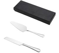 DOITOOL Ensemble de Découpe de Gâteau Spatule et Couteau Anti-rouille Réutilisables en Acier Inoxydable Argenté pour Pâtisserie Professionnelle Cuisine à Domicile