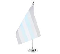 DOITOOL Ensemble de Drapeaux Arc-en-Ciel 10 Pièces Drapeaux de Fierté en Socle Décoration de Bureau et Fête