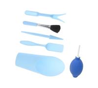 DOITOOL Ensemble D'outils de Jardinage Pelle à Plantes en Plastique Mini 6 Pièces Bleu et Bouteille D'arrosage pour Jardin Intérieur et Petits Espaces