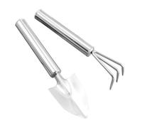 DOITOOL Ensemble D'outils de Jardinage pour Desserrer Le Sol 2pcs Mini Pelle et Râteau en Acier Inoxydable et Favoriser la Croissance en Jardinage