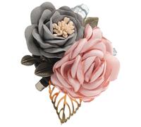 DOITOOL Épingle Fleur en Fil de Soie pour Femmes, Décoration Élégante et Glamour, Épingle Attachable aux Vêtements, pour Robe de Cocktail ou Saint-valentin