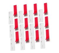 DOITOOL Épingle Porte-nom Auto-adhésive en Plastique 4x1,2 Cm Blanche, 50 Pièces, Attaches Sécurité Professionnelles pour Bureau, Hôpital, Usage Quotidien